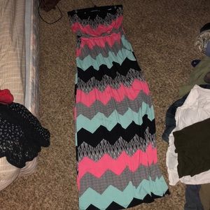 strapless maxi dress